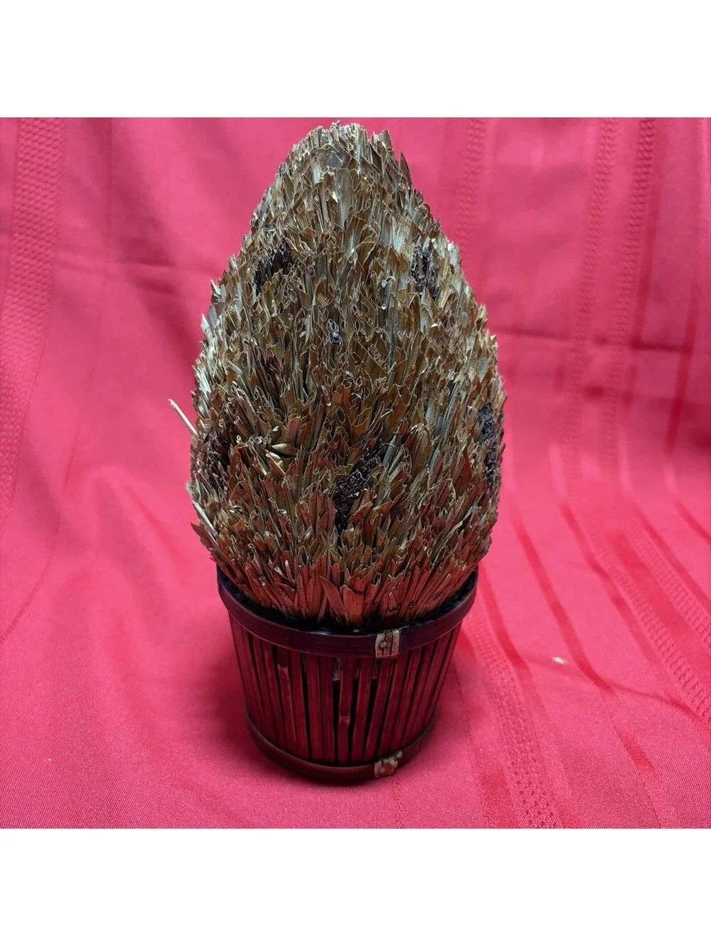 Decorative Wheat Topiary 10 1/2 Inch H Autumn Fall Natural
